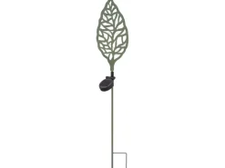 Solar-Dekoleuchte Blatt LED Khaki 14 cm x 2 cm x 77 cm