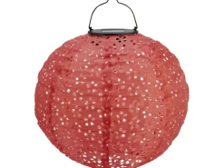 Solar-Dekoleuchte Pellaro LED Rot Ø 25 cm x 25 cm