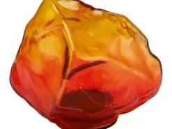 Solar-Dekostein Kristall LED Orange-Rot 13,5 cm x 14,5 cm x 12 cm