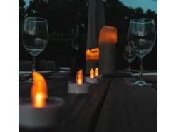 Solar-Kerzen Nelspruit 1 lm 1600 K IP44 Sensor Weiß 4 Stk.