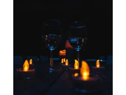 Solar-Kerzen Nelspruit 1 lm 1600 K IP44 Sensor Weiß 4 Stk.