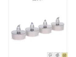 Solar-Kerzen Nelspruit 1 lm 1600 K IP44 Sensor Weiß 4 Stk.