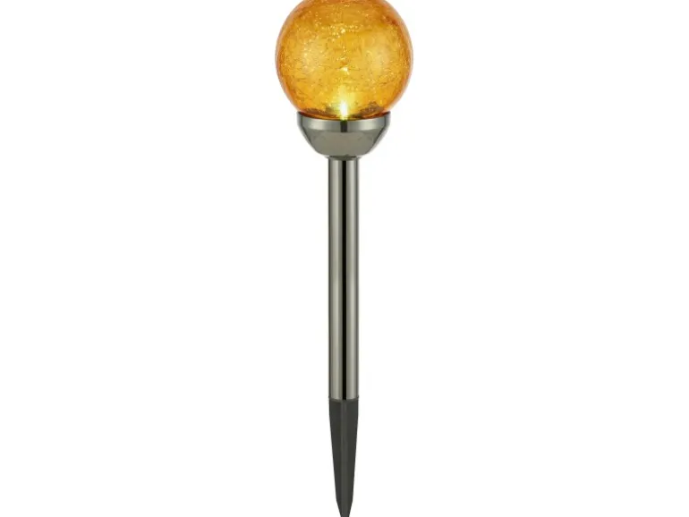 Solar-LED-Dekokugel Orange Warmweiß Ø 10 cm x 44 cm