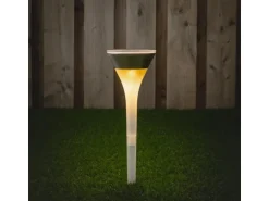 Solarleuchte Port Elizabeth mit Erdspieß 1 lm 2700 K + RGB IP44 Sensor Weiß