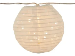 Solar-Lichterkette Fiuggi Lampion 24 LEDs Weiß 8,40 m