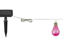 Solarlichterkette mit Glühbirnen Bunt