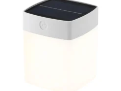 Solar-Tischleuchte Quader Weiß