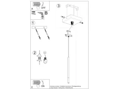 Sollux Lighting Hängeleuchte Mozaica 1 Schwarz/Kupfer