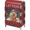 Spieluhr Briefkasten Lebkuchenmann mit LED-Beleuchtung 23 cm x 14,5 cm x 37 cm