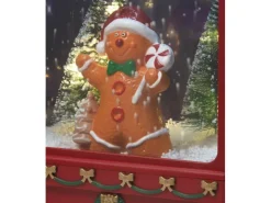 Spieluhr Briefkasten Lebkuchenmann mit LED-Beleuchtung 23 cm x 14,5 cm x 37 cm