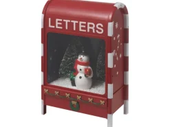 Spieluhr Briefkasten Schneemann mit LED-Beleuchtung 23 cm x 14,5 cm x 37 cm