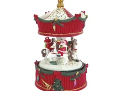 Spieluhr Weihnachtskarussell 10,5 cm x 10,5 cm x 17 cm