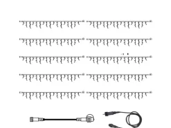 Star trading SYSTEM 24 KOMPLETT SET 30mx0,4m LED Lichtervorhang Eisregen Icicle Für Dachrinne