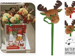 Steckenrentier mit Musikfunktion 90 cm 2-fach sortiert