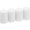 Steinhart Stumpenkerze Ø 5,7 cm x 10 cm 4er-Pack Weiß