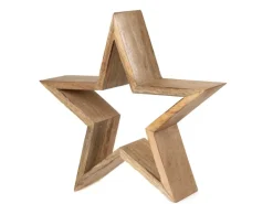 Stern aus Mangoholz 33 cm Holz