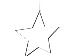 Stern zum Aufhängen Metall 40 cm x 1,2 cm x 40 cm Schwarz