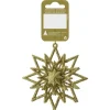 Stern zum Hängen Kunststoff 10 cm Gold Glitter