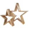 Sterne aus Mangoholz 2er Set Holz