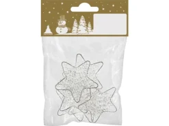 Sterne Draht 5 cm Silber 6 Stück