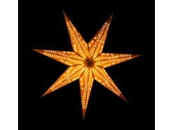 Sterntaler Dekostern Weihnachtsstern Papier Samt Faltstern 75cm Innen Glühbirne Netzstecker Weiß