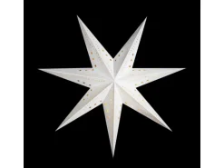 Sterntaler Dekostern Weihnachtsstern Papier Samt Faltstern 75cm Innen Glühbirne Netzstecker Weiß