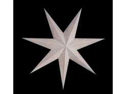Sterntaler Dekostern Weihnachtsstern Papier Samt Faltstern 75cm Innen Glühbirne Netzstecker Grau