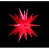 Sterntaler Dekostern Weihnachtsstern Kunststoff 18-Zacker mit Timer 16cm Außen LED Batterie Rot