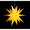 Sterntaler Dekostern Weihnachtsstern Kunststoff 18-Zacker mit Timer 16cm Außen LED Batterie Gelb