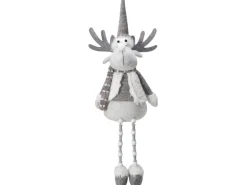 Stoff-Rentier Grau-Weiß 61 cm 2-fach sortiert