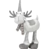 Stoff-Rentier Grau-Weiß Vierbeinig 2-fach sortiert