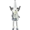 Stoff-Rentier Junge 23 cm x 18 cm x 45,5 cm Grau-Weiß