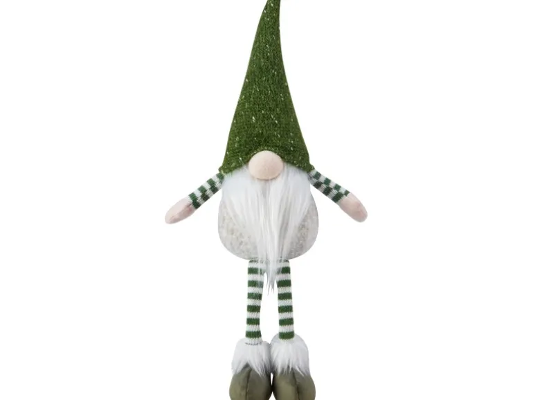 Stoff-Weihnachtsmann Grün-Weiß