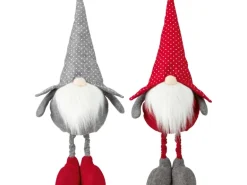 Stoff-Wichtel Stehend Grau oder Rot 90 cm