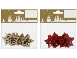 Streusterne in Rot oder Natur 10er Pack je ca. 4 cm