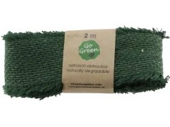 Strängchen-Band aus Baumwolle 2 m Grün