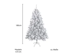 Svita Weihnachtsbaum Künstlich Schnee Mit Tannenzapfen Und Beeren 661 Zweig-Spitzen Inkl. Ständer Luvi-Nadeln 180cm