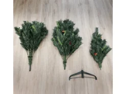 Svita Weihnachtsbaum Künstlich Mit Tannenzapfen Und Beeren 1017 Zweig-Spitzen Inkl. Ständer Luvi-Nadeln 210cm