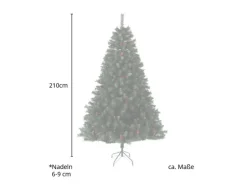 Svita Weihnachtsbaum Künstlich Mit Tannenzapfen Und Beeren 1017 Zweig-Spitzen Inkl. Ständer Luvi-Nadeln 210cm