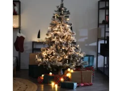 Svita Weihnachtsbaum Künstlich Schnee Mit Tannenzapfen Und Beeren 371 Zweig-Spitzen Inkl. Ständer Luvi-Nadeln 150cm