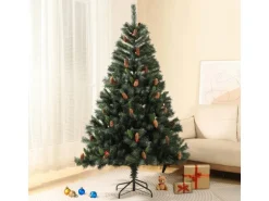 Svita Weihnachtsbaum Künstlich Mit Tannenzapfen Und Beeren 661 Zweig-Spitzen Inkl. Ständer Luvi-Nadeln 180cm