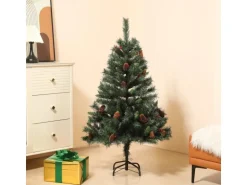 Svita Weihnachtsbaum Künstlich Mit Tannenzapfen Und Beeren 371 Zweig-Spitzen Inkl. Ständer Luvi-Nadeln 150cm