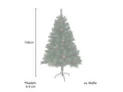 Svita Weihnachtsbaum Künstlich Mit Tannenzapfen Und Beeren 371 Zweig-Spitzen Inkl. Ständer Luvi-Nadeln 150cm
