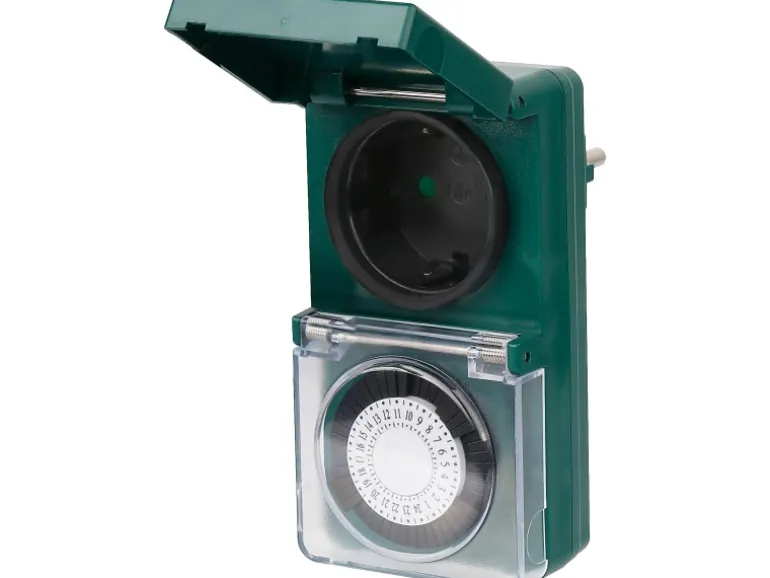 Tageszeitschaltuhr Mechanisch 48 Schaltmöglichkeiten Grün