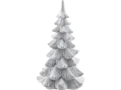 Tannenbaum Stehend aus Polyresin 15,5 cm Weiß