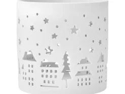 Teelichtglas Keramik Weiß Matt 3-fach sortiert Ø 10 cm x 10 cm