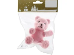 Tischschmuck-Bär aus Kunststoff Rosa