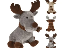 Türstopper Sitzendes Rentier 3-fach Sortiert 28 cm x 20 cm x 31 cm Mehrfarbig