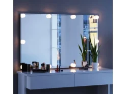 Vicco Schminktisch Azur Weiß 120 cm mit LED Beleuchtung