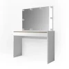 Vicco Schminktisch Emma Weiß 120 cm mit LED Beleuchtung